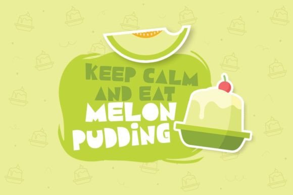 Melon Pudding Font PNG with transparent background - Preview 1