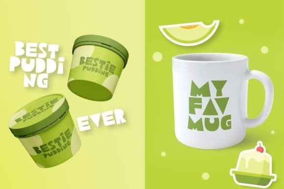 Melon Pudding Font PNG with transparent background - Preview 2