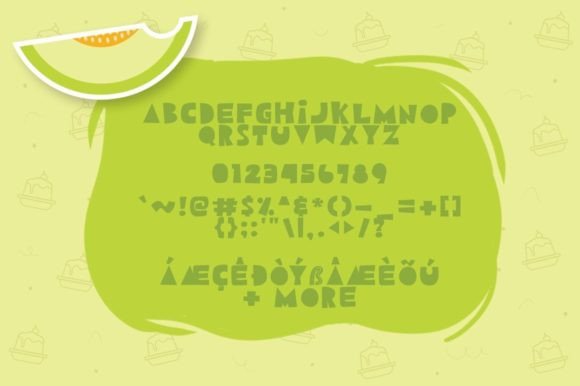 Melon Pudding Font PNG with transparent background - Preview 3