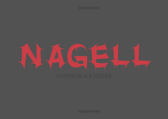 Nagell Font PNG with transparent background - Preview 1