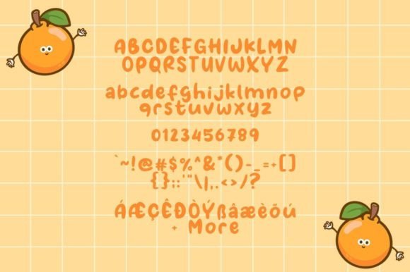 Orange Days Font PNG with transparent background - Preview 3