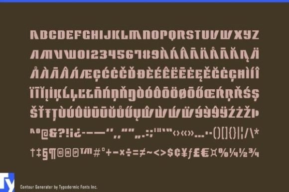 Contour Generator Font - Preview 1