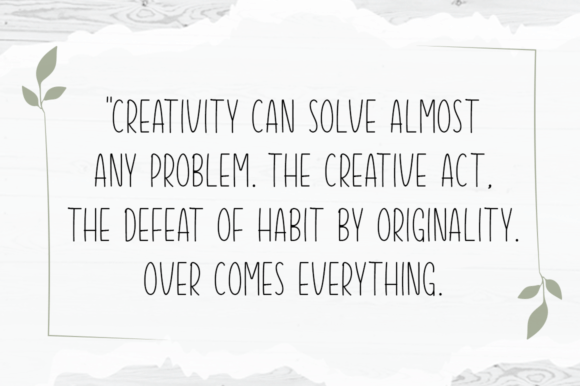 Creativity Font PNG with transparent background - Preview 1
