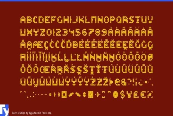 Dazzle Ships Font - Preview 1