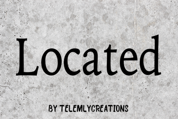 Located Font PNG with transparent background - Preview 1