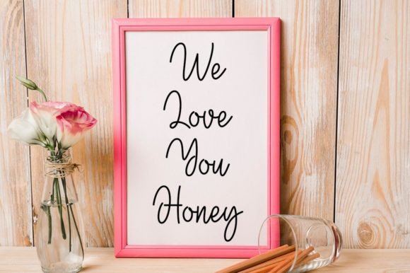 Lovely Pink Font PNG with transparent background - Preview 1