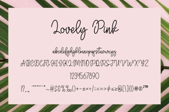 Lovely Pink Font PNG with transparent background - Preview 4