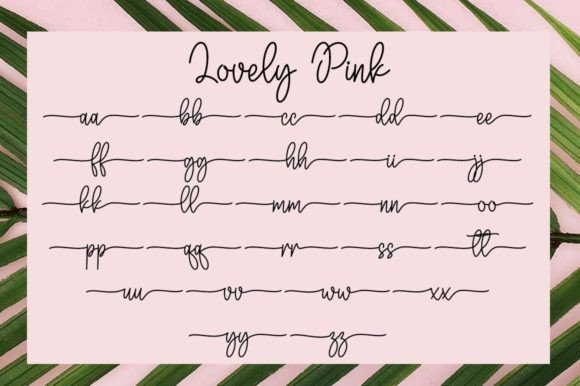 Lovely Pink Font PNG with transparent background - Preview 5