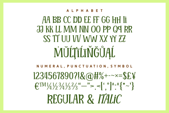 Mixed Avocado Font PNG with transparent background - Preview 4