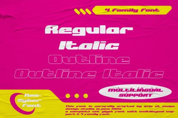 Neo Syber Font PNG with transparent background - Preview 2