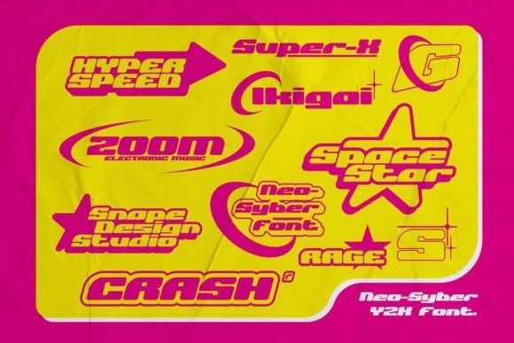 Neo Syber Font PNG with transparent background - Preview 3