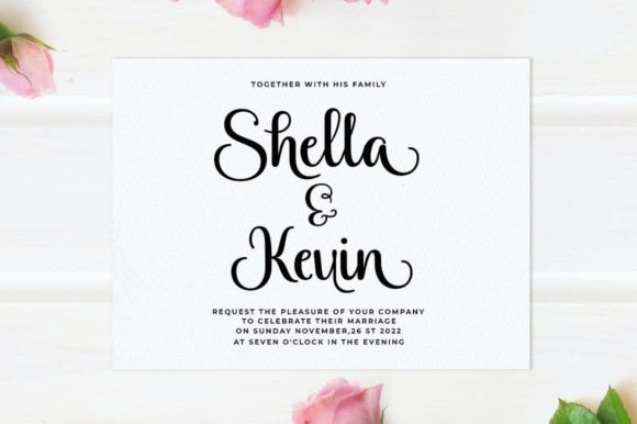 Pamella Script Font PNG with transparent background - Preview 1
