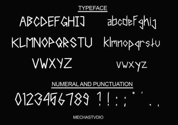 Plester Punk Font PNG with transparent background - Preview 1