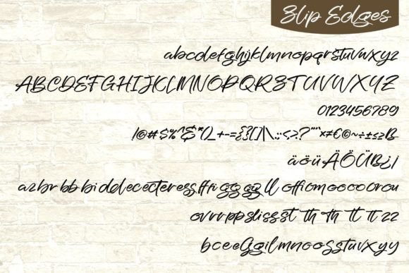 Slip Edges Font font preview - 4