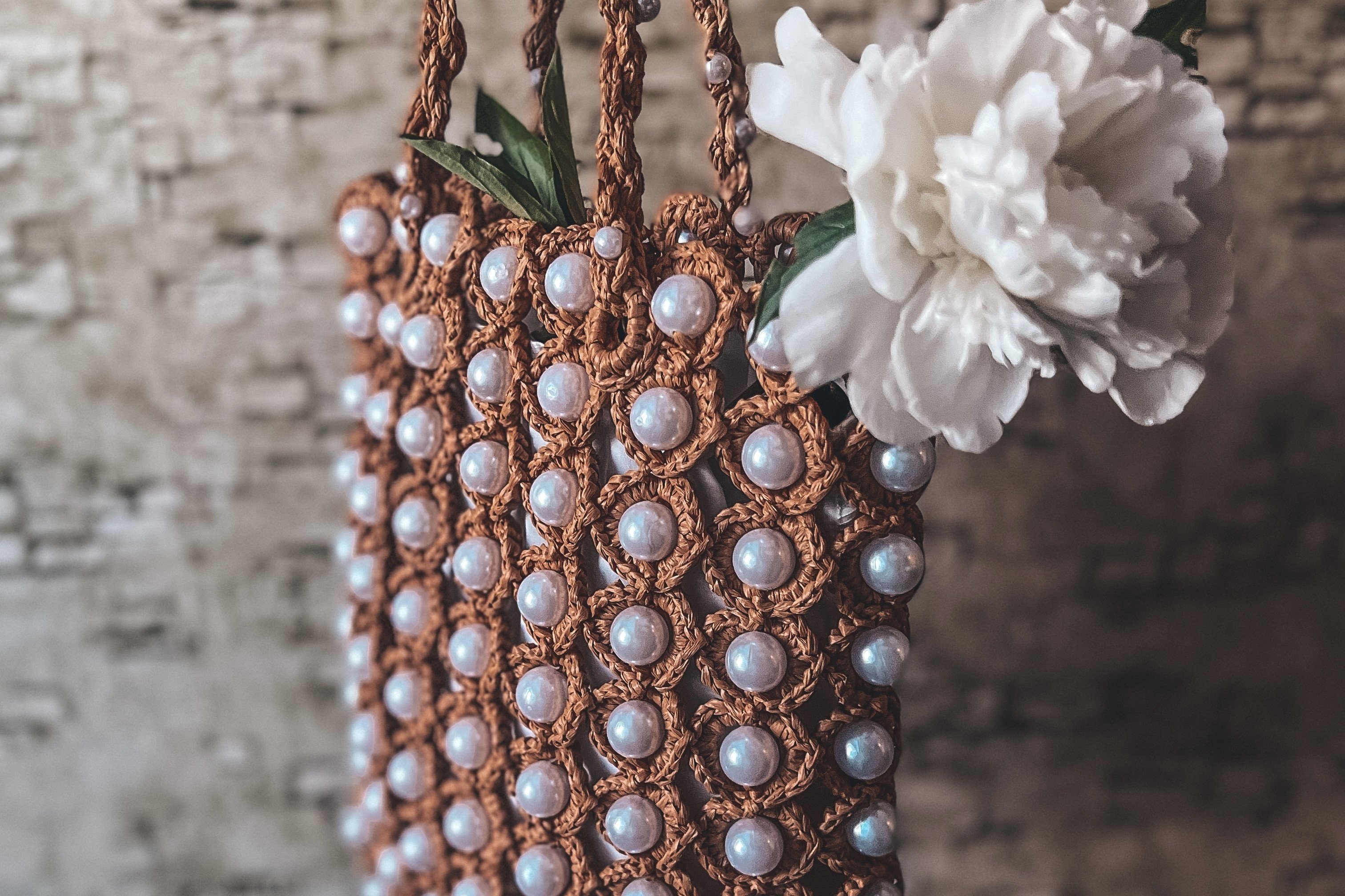 Bag with Beads Crochet Pattern PDF