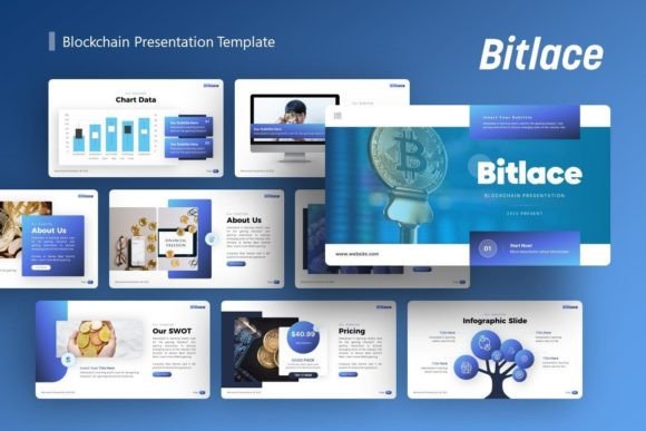 Preview of Blockchain Presentation - Bitlace technology presentation template