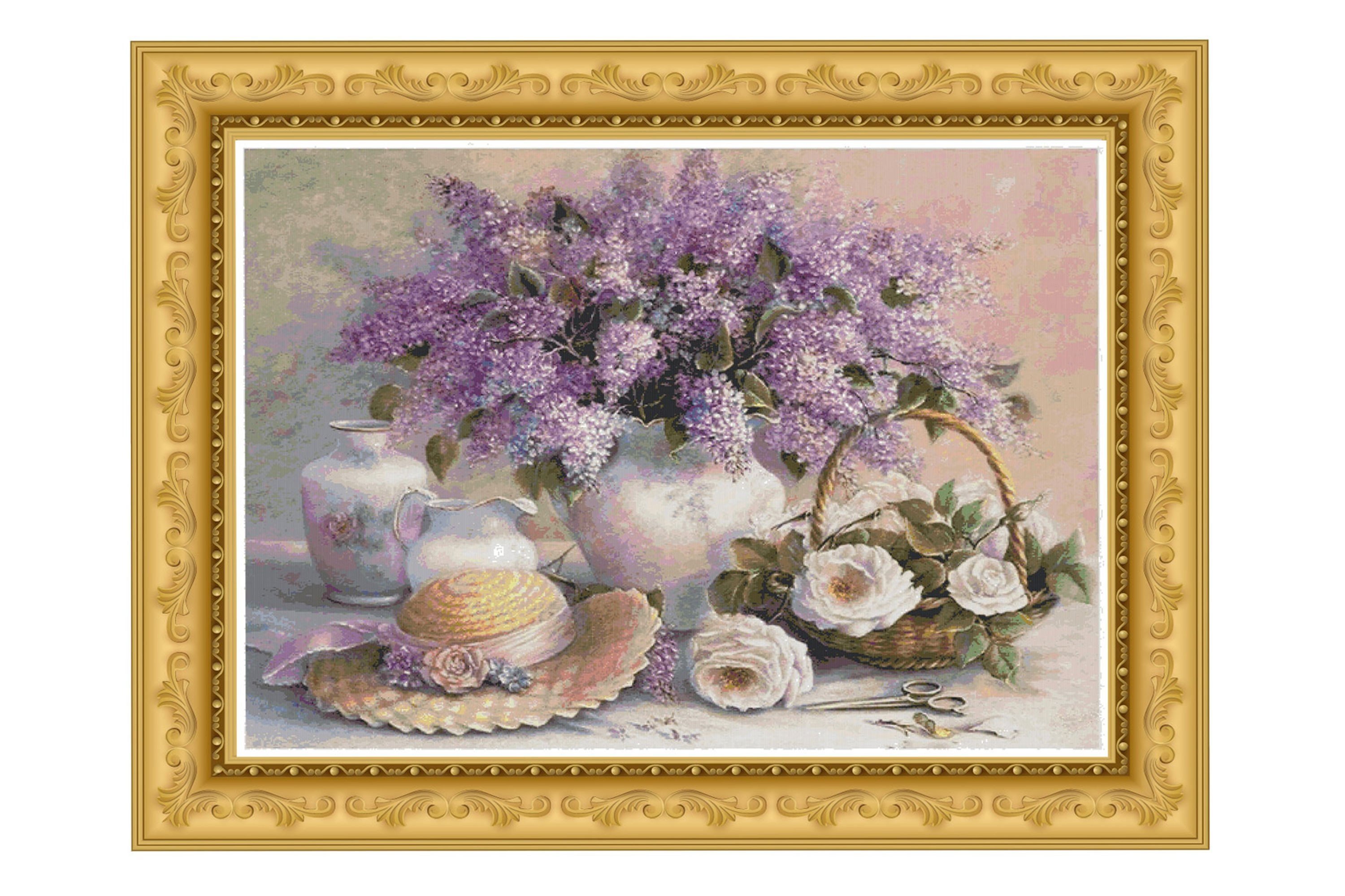 Counted Cross Stitch Pattern-Flowers 107