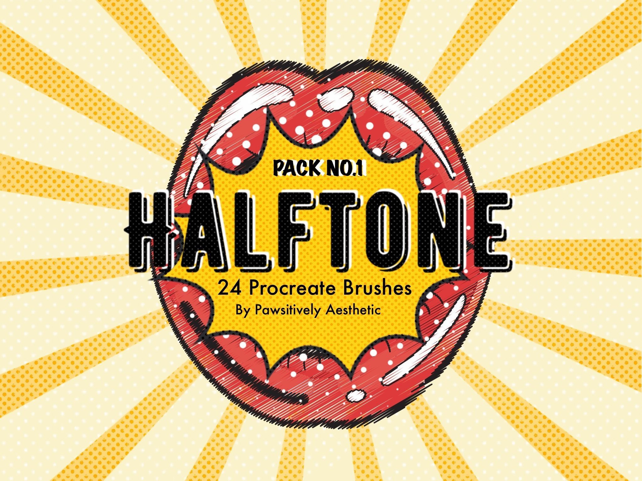 Exclusive Halftone Procreate Brushes - photo 1