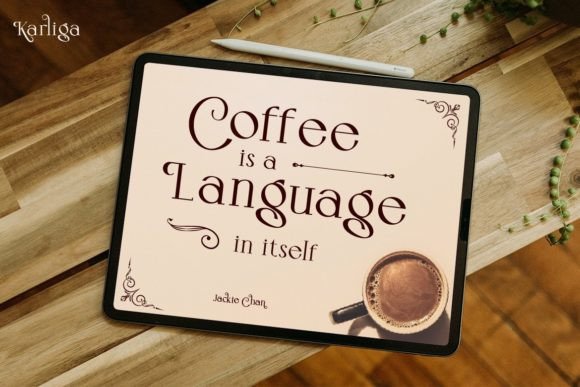 Karliga Font PNG with transparent background - Preview 2