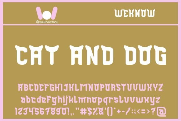 Kitty Cat Font PNG with transparent background - Preview 3