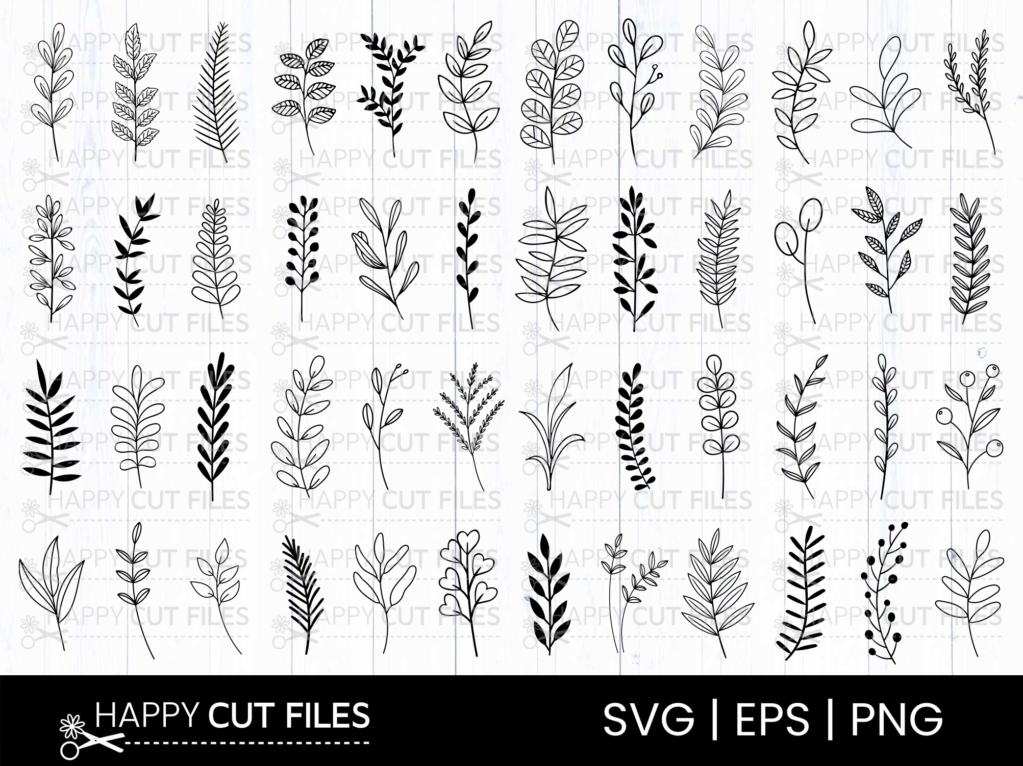 Leaf Svg Bundle Leaves Svg 48 Design