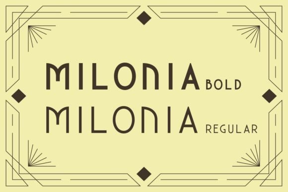 Milonia Font PNG with transparent background - Preview 2