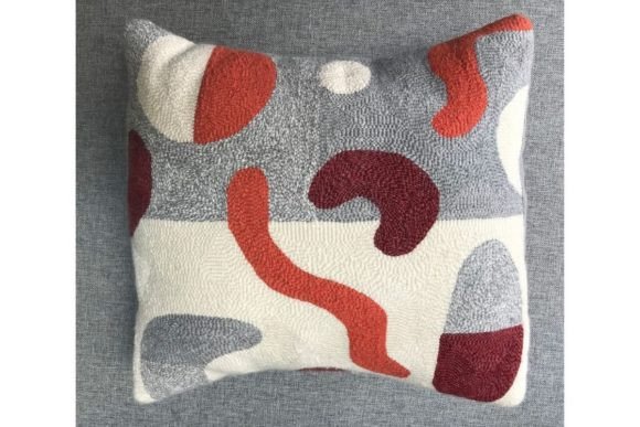 Mid-Century Punch Needle Pillow 2