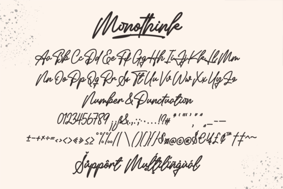 Monothink Font PNG with transparent background - Preview 6