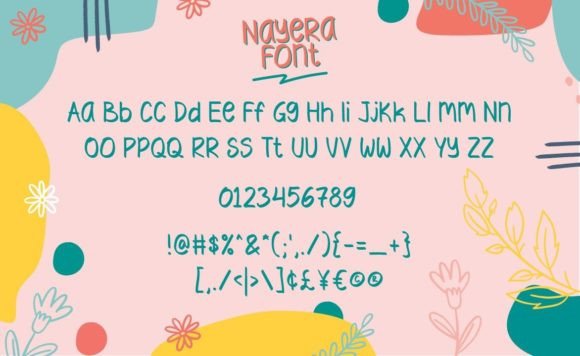 Nayera Font PNG with transparent background - Preview 3