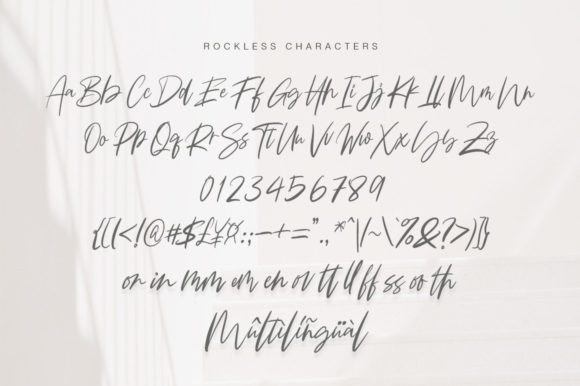 Rockless Font PNG with transparent background - Preview 5