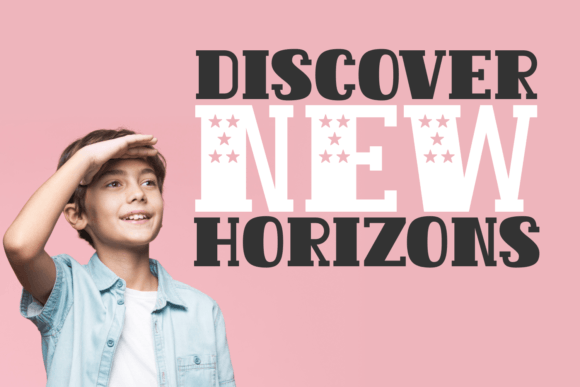 Sky and Stars Font PNG with transparent background - Preview 3