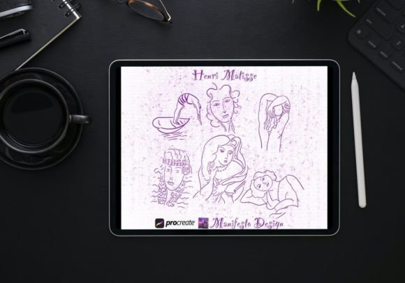 15 Line Art Matisse for Procreate V 15