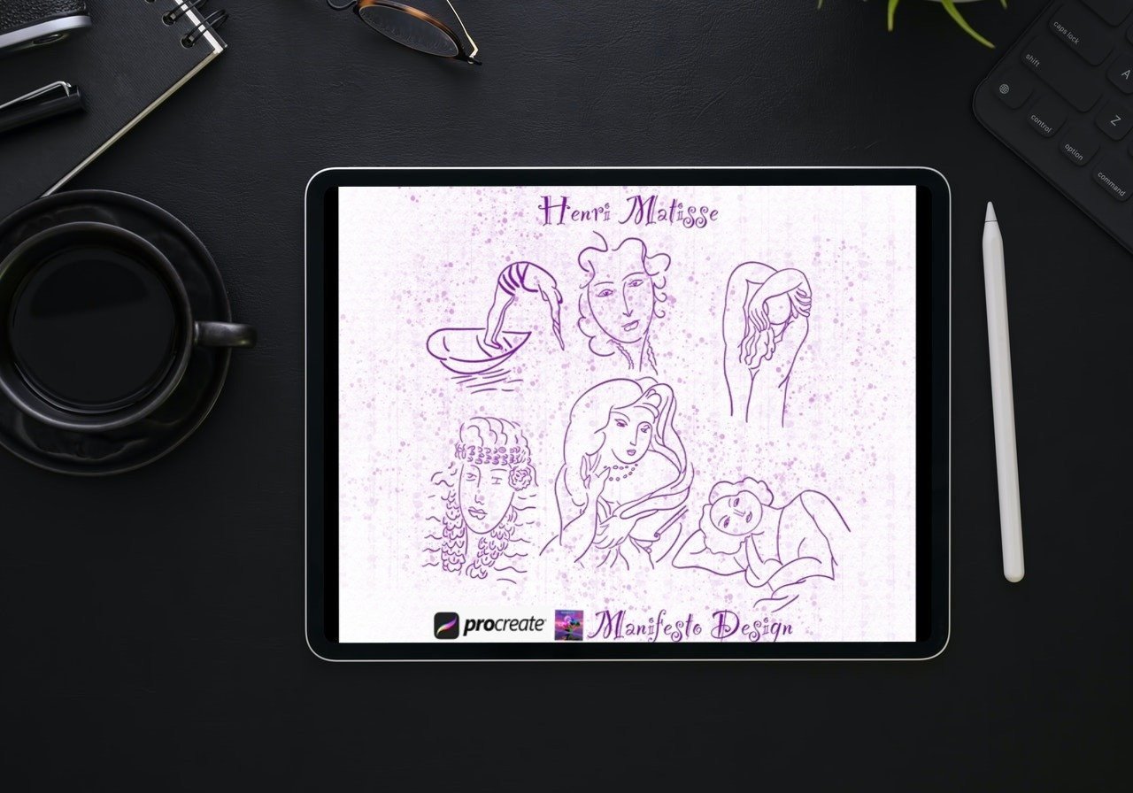 15 Line Art Matisse for Procreate V 15