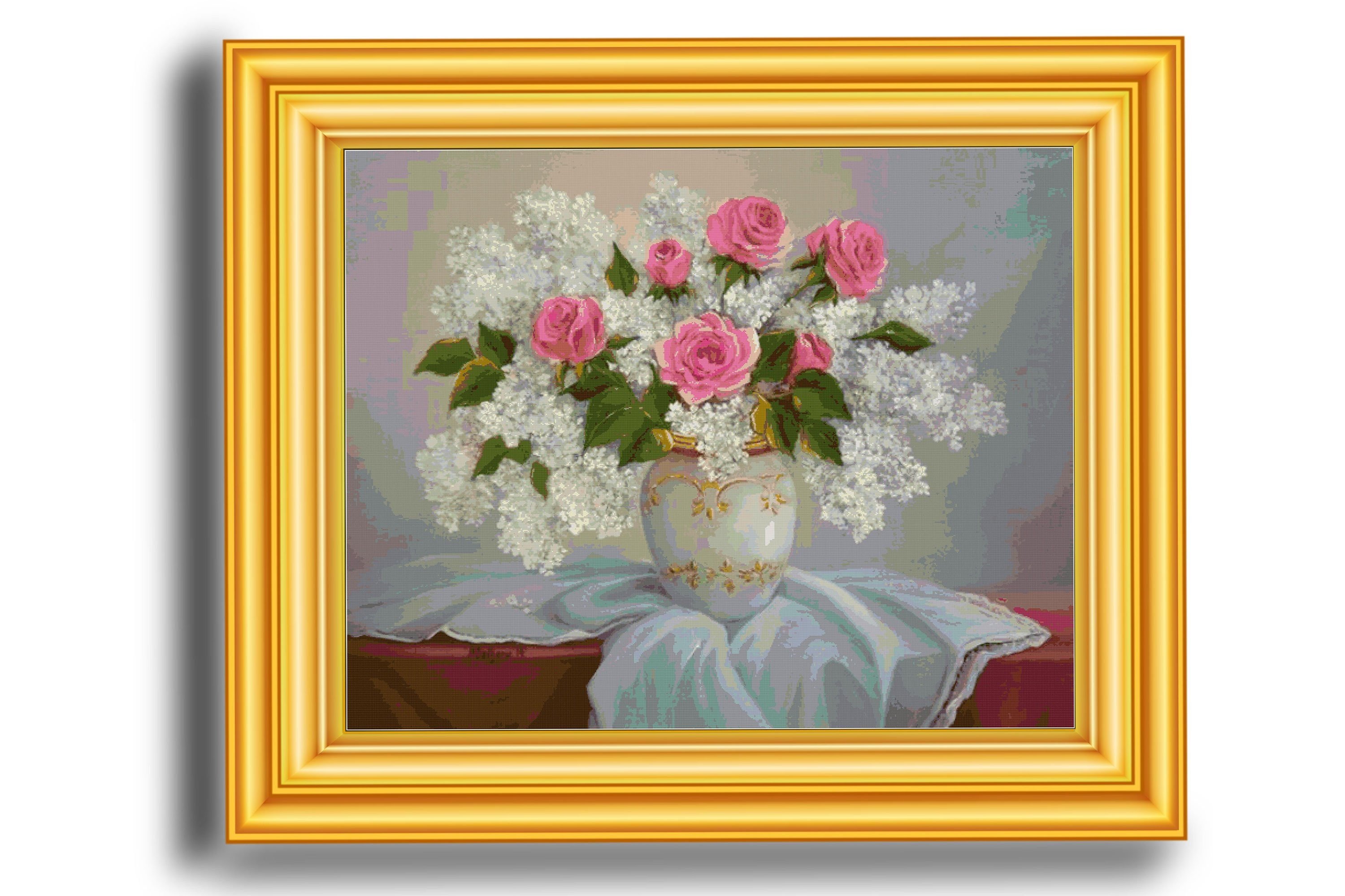 Counted Cross Stitch Pattern-Flowers 109