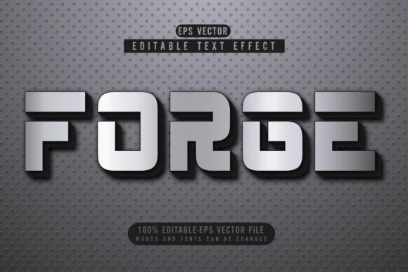 1 Editable Forge Text Effect Designs & Graphics