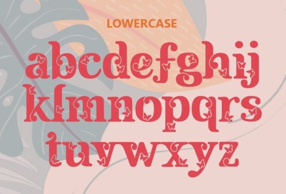 Flower Butterfly Font - Preview 4