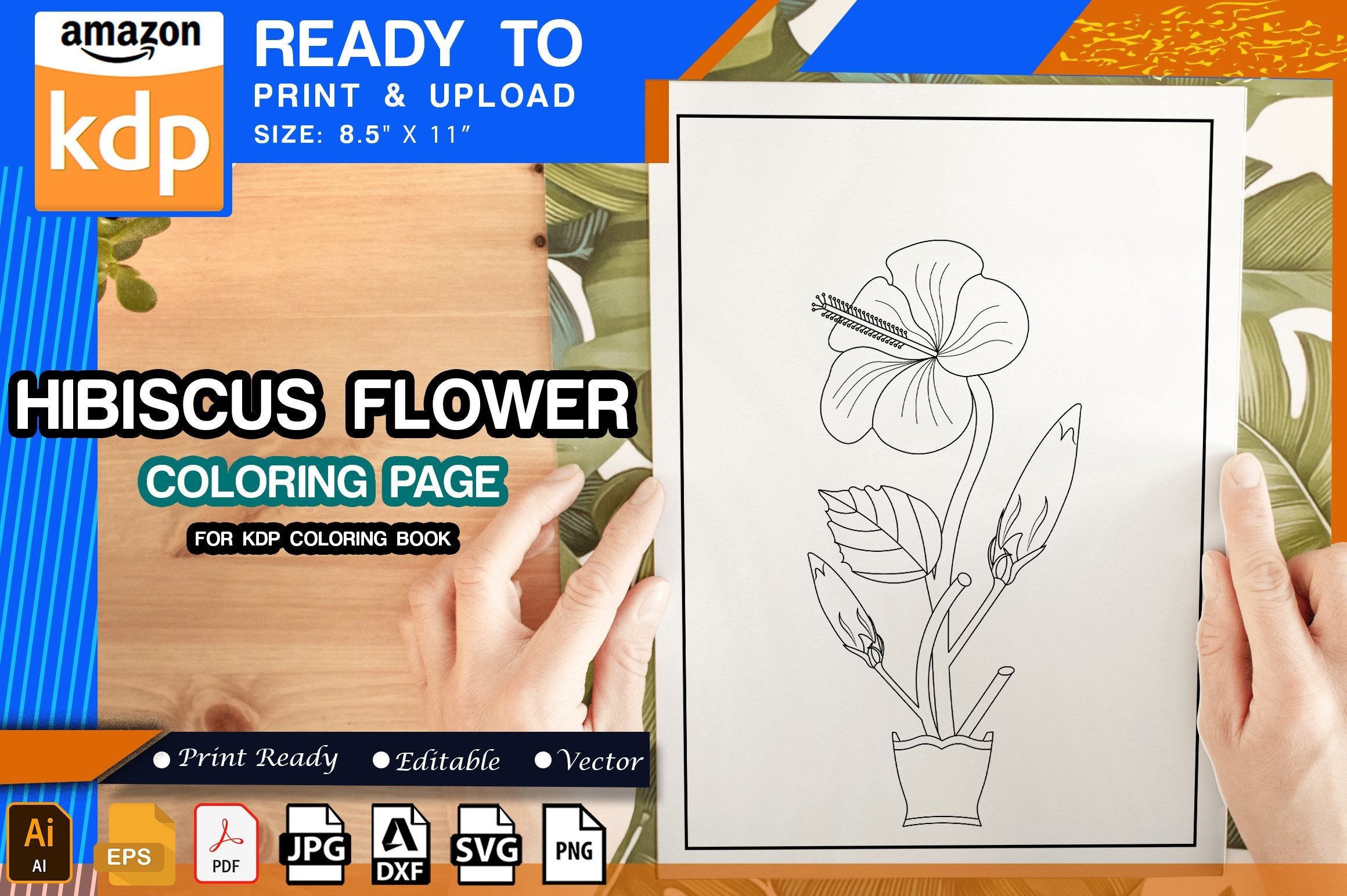 Flower Coloring Page for KDP Interior Graphic by Graphic_Creations ...