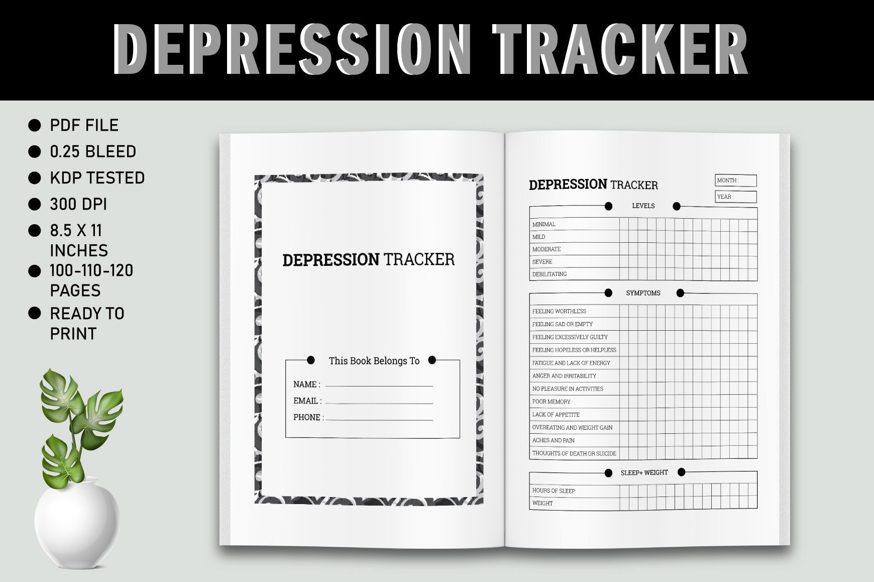 Free Depression Tracker Graphic by rahimaartwork077 · Creative Fabrica