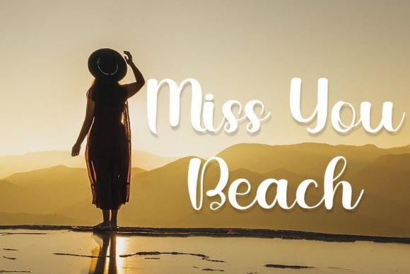 Heart Beach Font PNG with transparent background - Preview 4