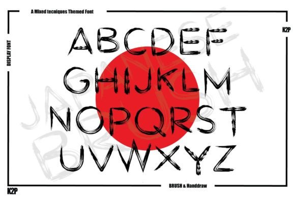 Japanese Brush Font PNG with transparent background - Preview 1