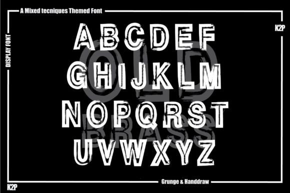 Old Brass Font PNG with transparent background - Preview 2
