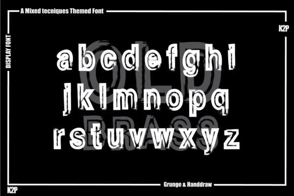 Old Brass Font PNG with transparent background - Preview 3