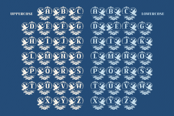 Peace Monogram Font PNG with transparent background - Preview 4