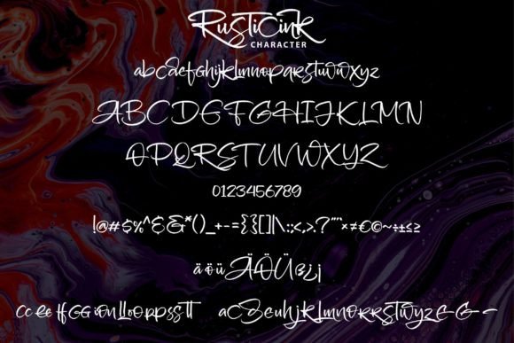 Rusticink Font PNG with transparent background - Preview 4