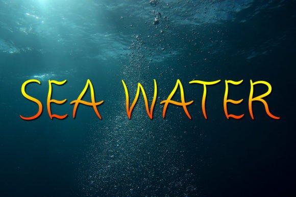 Sea Wave Font PNG with transparent background - Preview 1