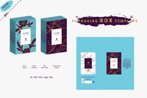 3d Box Packaging Design Template Illustration Boîtes et cartons Par sumonuix