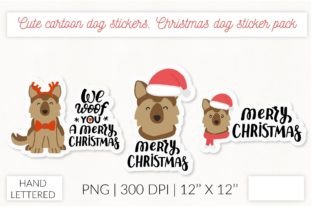 Christmas Puppy German Shepherd Graphic by StudioSVG · Creative Fabrica