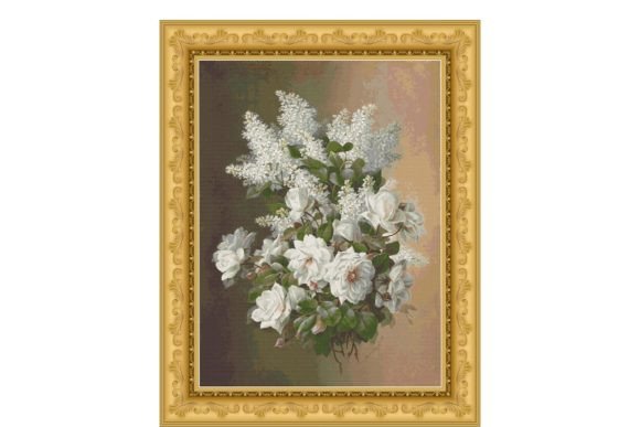 Counted Cross Stitch Pattern-Flowers 110