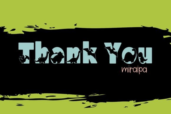 Dinosaur Family Font PNG with transparent background - Preview 4