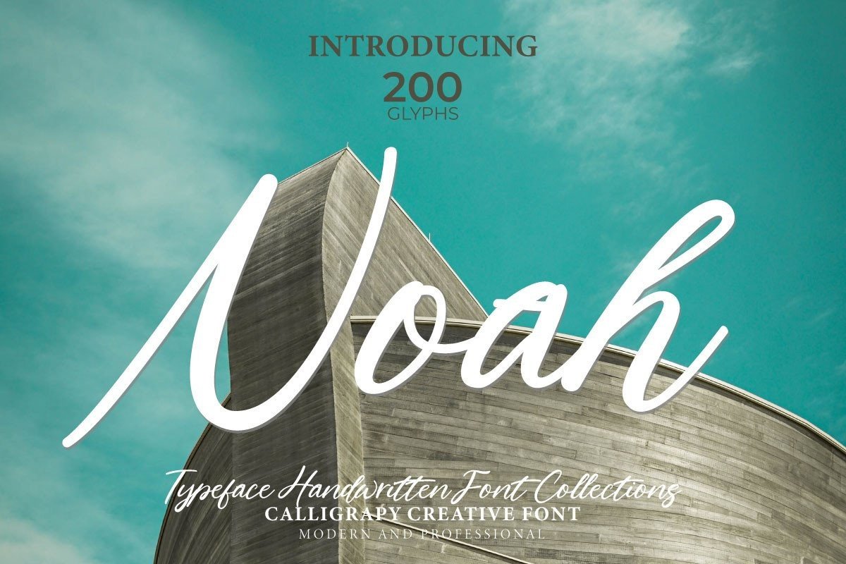 Noah Azael Lettering Noah Font by Arief Indra Pratama · Creative Fabrica